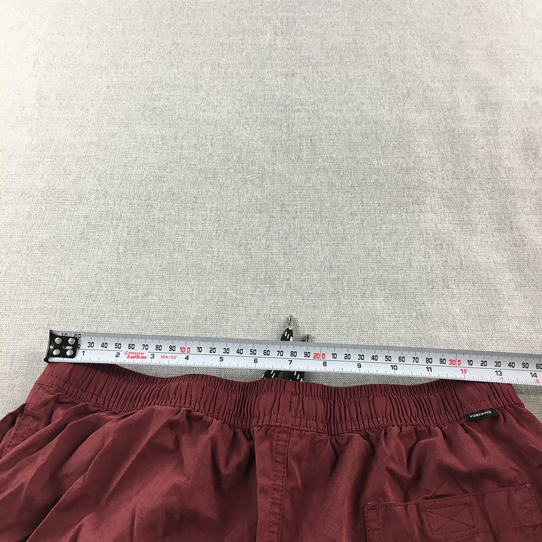 Vonzipper Kids Boys Shorts Size 14 Red Drawstring Pockets Skate Brand