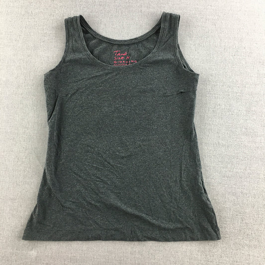 Giordano Womens Tank Top Size M Grey Sleeveless Shirt