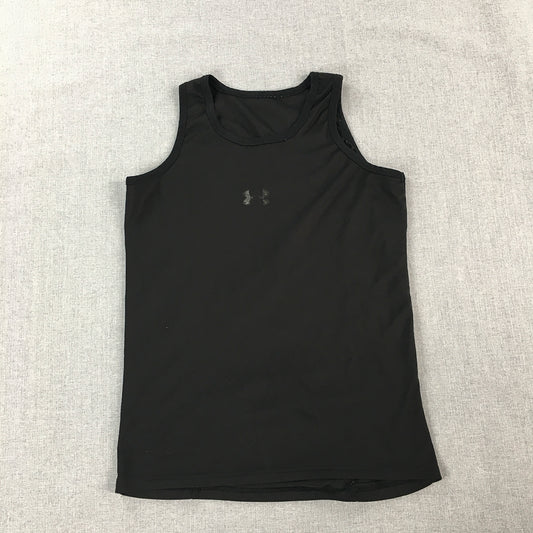 Under Armour Womens Tank Top Size S Black Logo Sleeveless Singlet Shirt