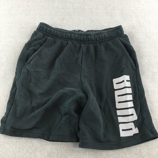 Puma Kids Boys Shorts Size 11 - 12 Years Black Logo Athletic Pockets