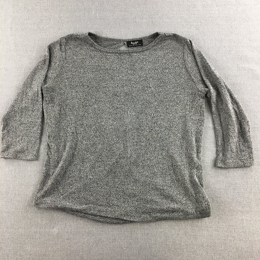 Bardot Junior Kids Girls Knit Top Size 16 (Youth XL) Grey 3/4 Length Sleeves