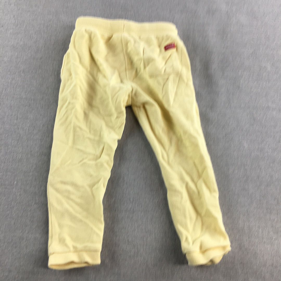 Seed Heritage Kids Girls Jogger Pants Size 3 Yellow Drawstring Pockets