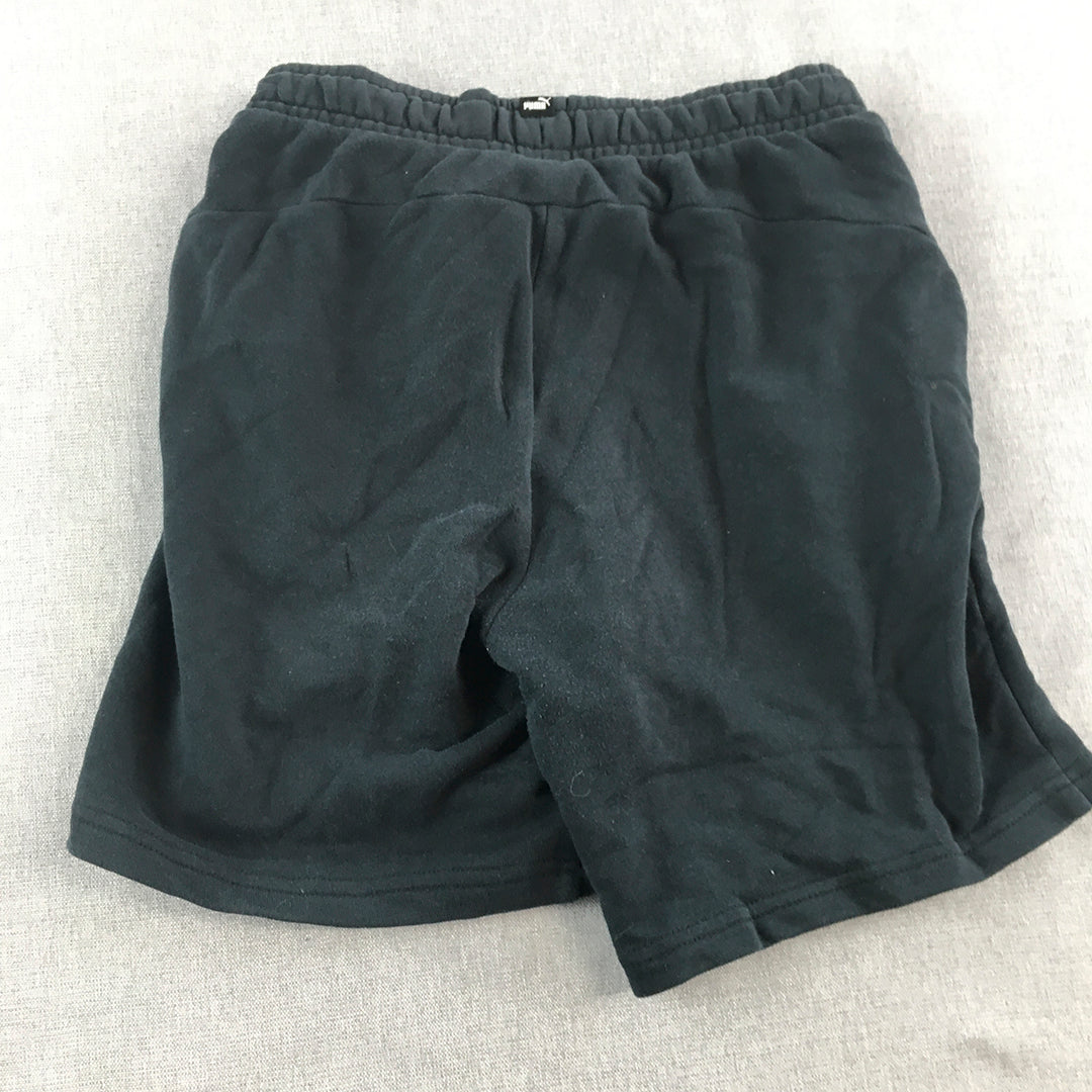 Puma Kids Boys Shorts Size 11 - 12 Years Black Logo Athletic Pockets