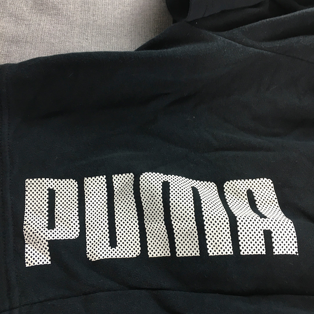 Puma Kids Boys Shorts Size 11 - 12 Years Black Logo Athletic Pockets