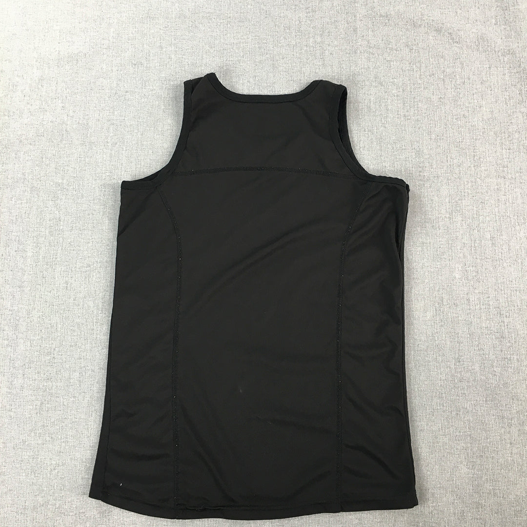 Under Armour Womens Tank Top Size S Black Logo Sleeveless Singlet Shirt