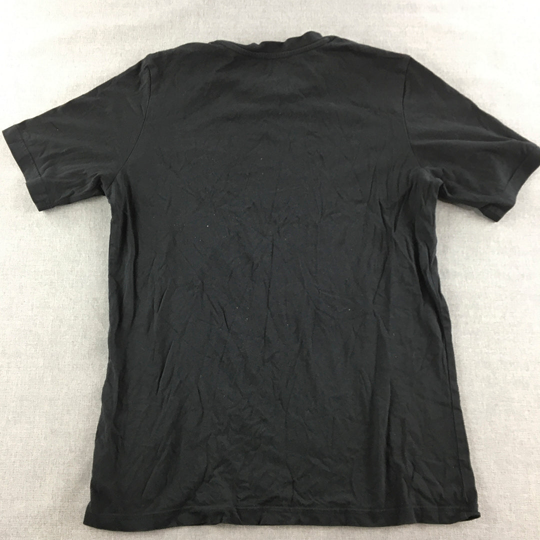 Adidas Kids Boys T-Shirt Youth Size L (13 - 14 Years) Black Trefoil Logo Tee