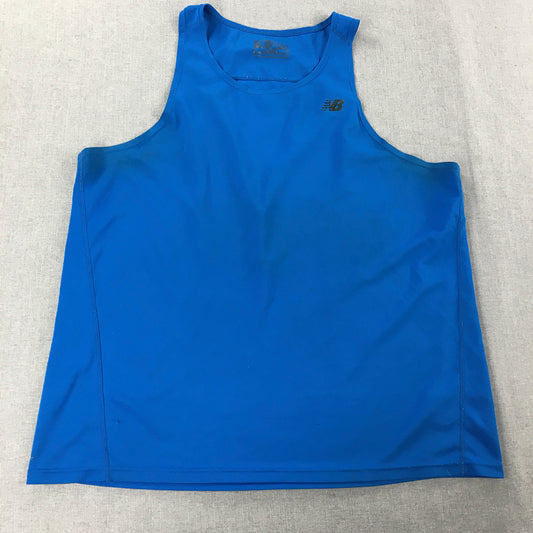 New Balance Mens Tank Top Size XL Blue Sleeveless Singlet Shirt Running Gym