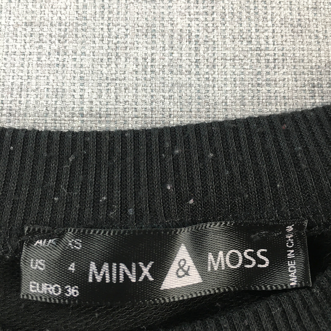 Minx & Moss Womens Sweater Size XS Black St. Moritz Switzerland Jumper