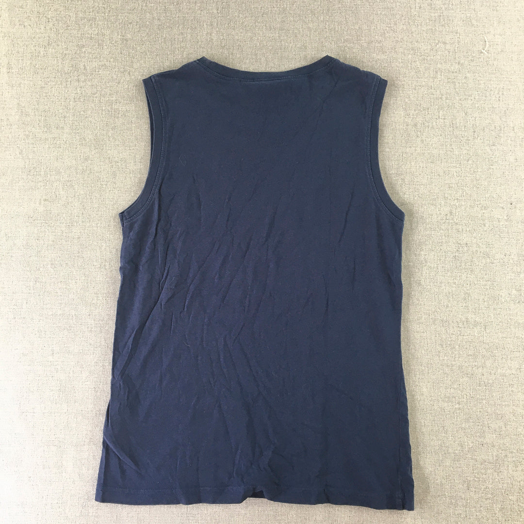 H&M Kids Tank Top Size 8 - 10 Years Blue Sleeveless Shirt