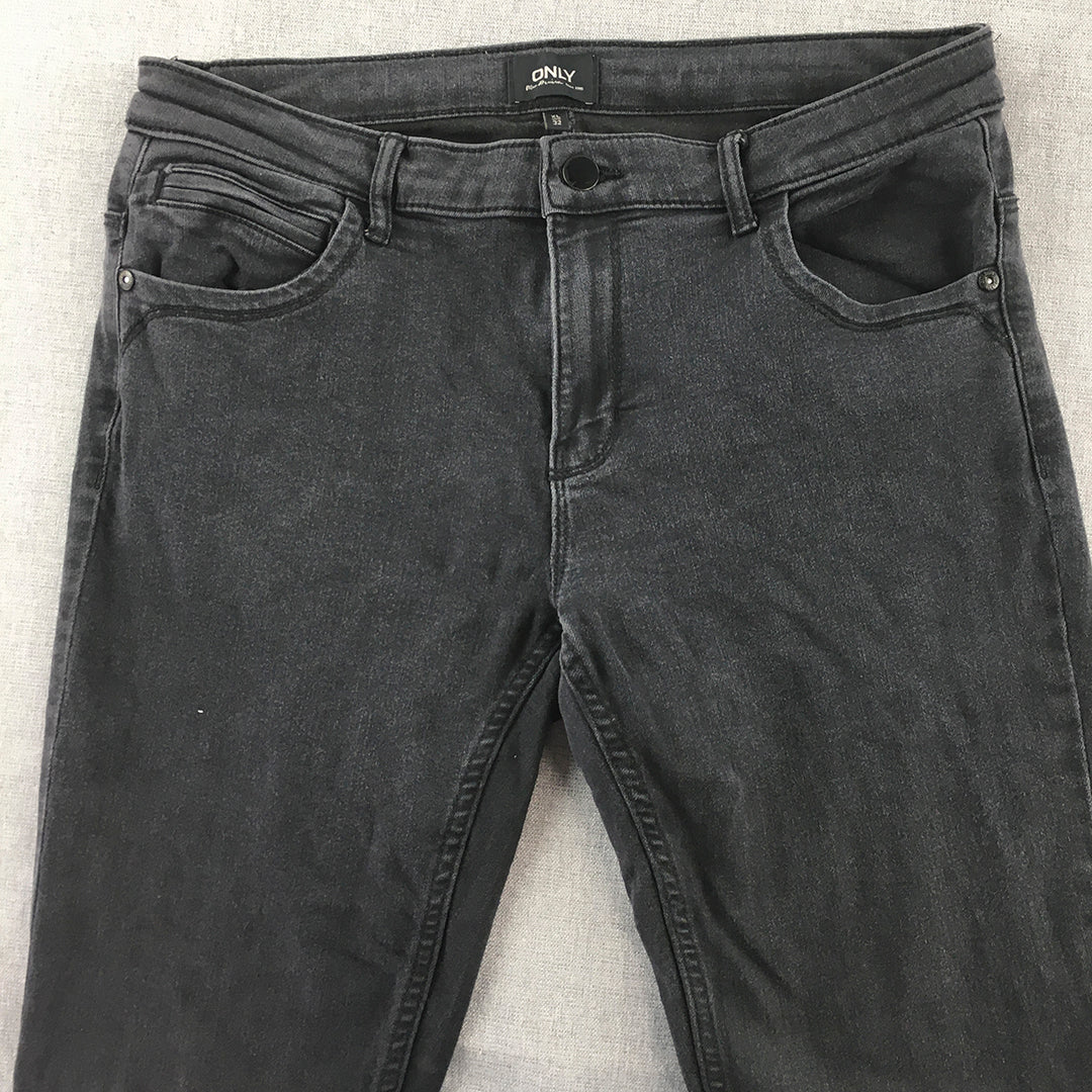 Only Womens Skinny Jeans Size XL Black Stretch Fabric Denim