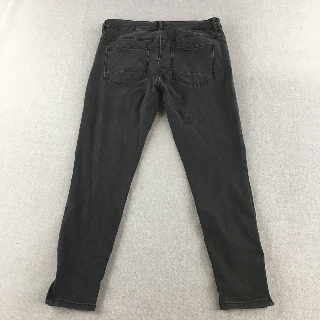 Only Womens Skinny Jeans Size XL Black Stretch Fabric Denim