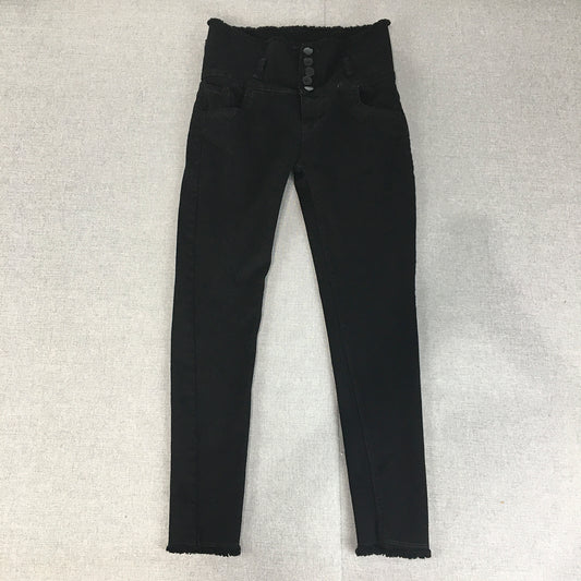 Dolly Womens Jeans Size 26 Black Skinny Stretch Denim Button Fly