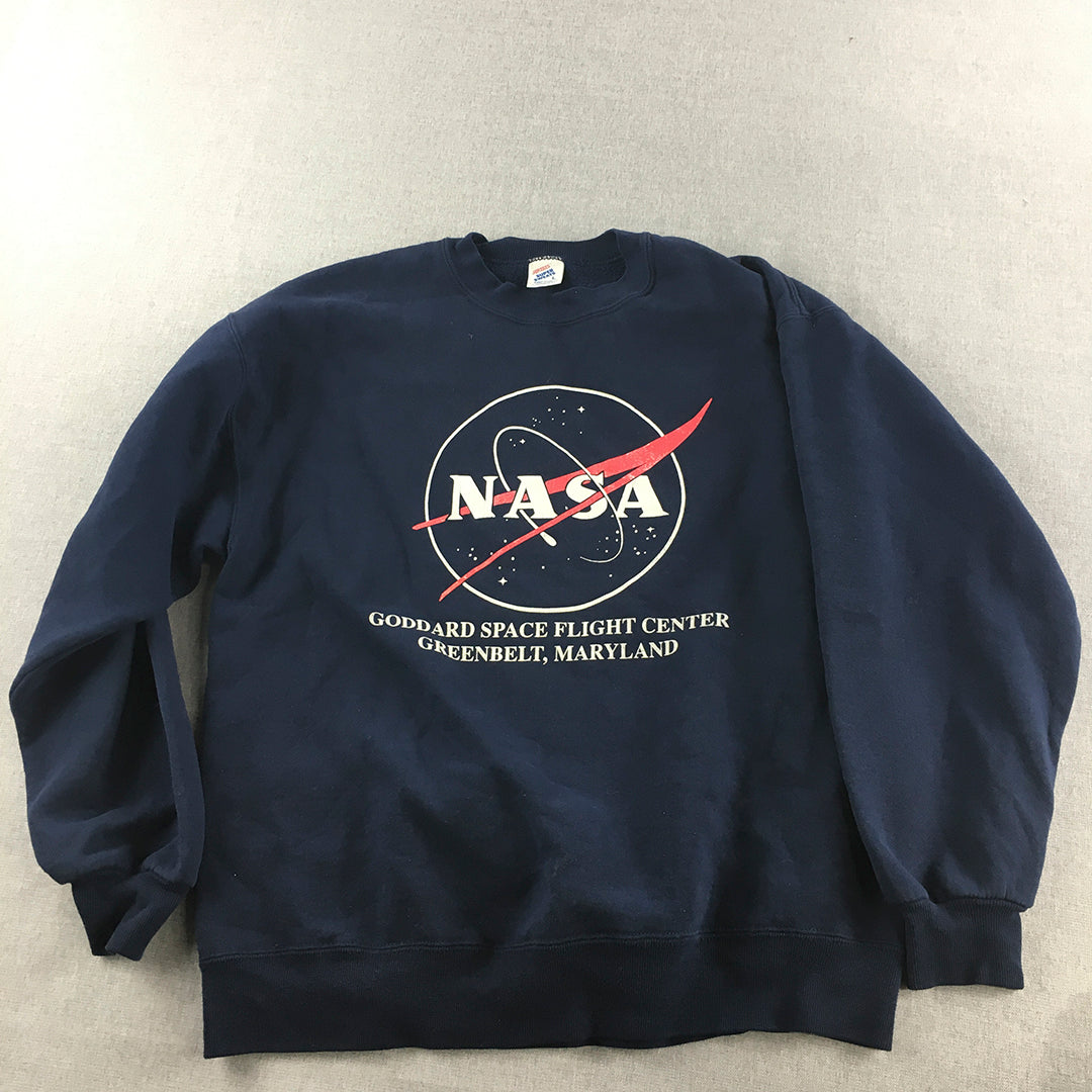 Vintage 80s NASA Goddard Space Flight Center Maryland USA Sweater Size L RARE