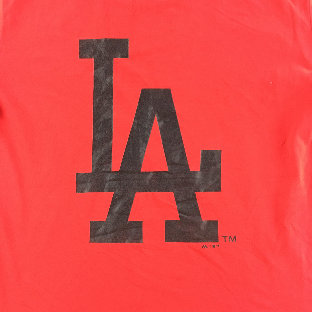 Los Angeles Dodgers Mens T-Shirt Size M Majestic MLB Baseball Tee Red