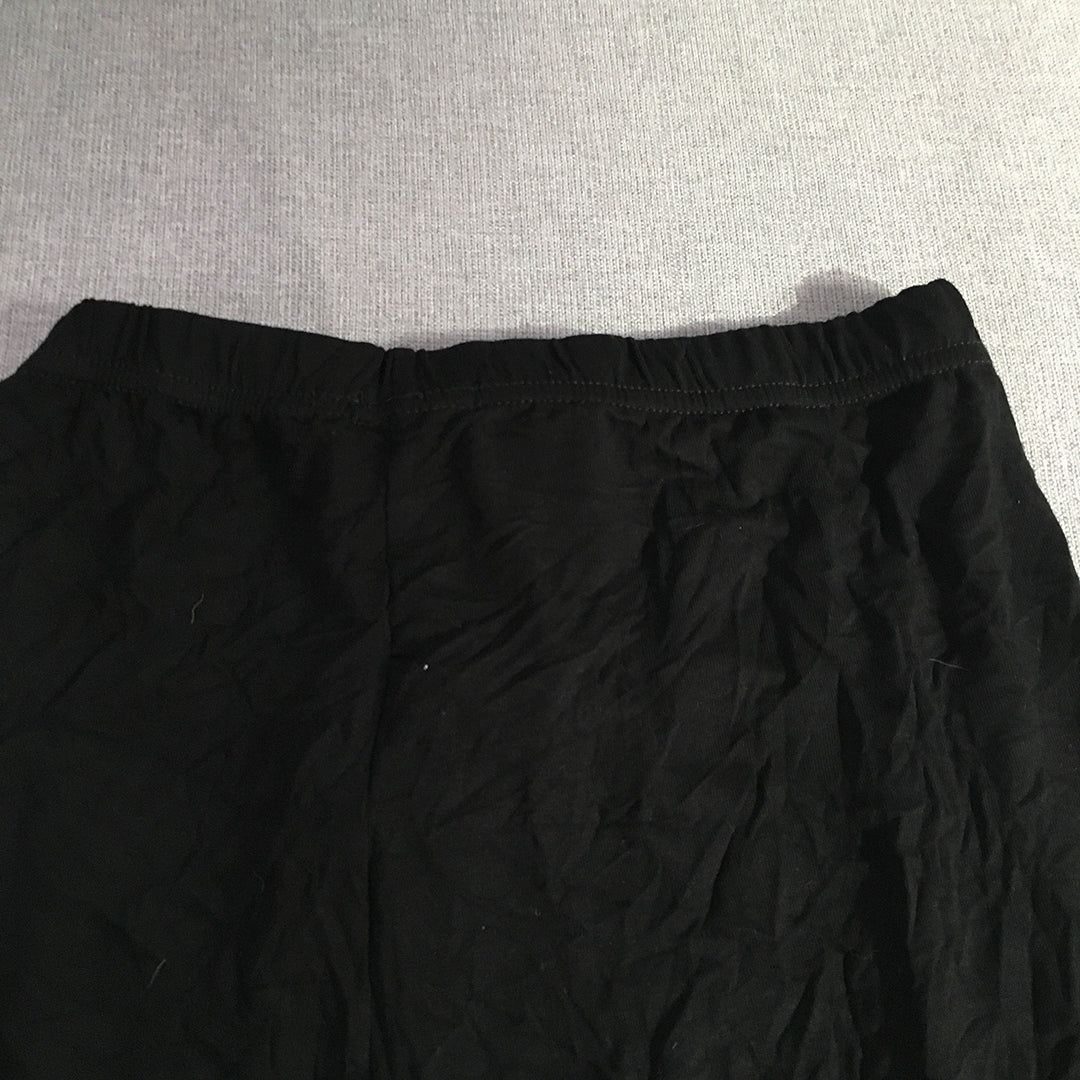 NEW Boohoo Womens Cycling Shorts Size 10 Black Stretch Fabric Bike