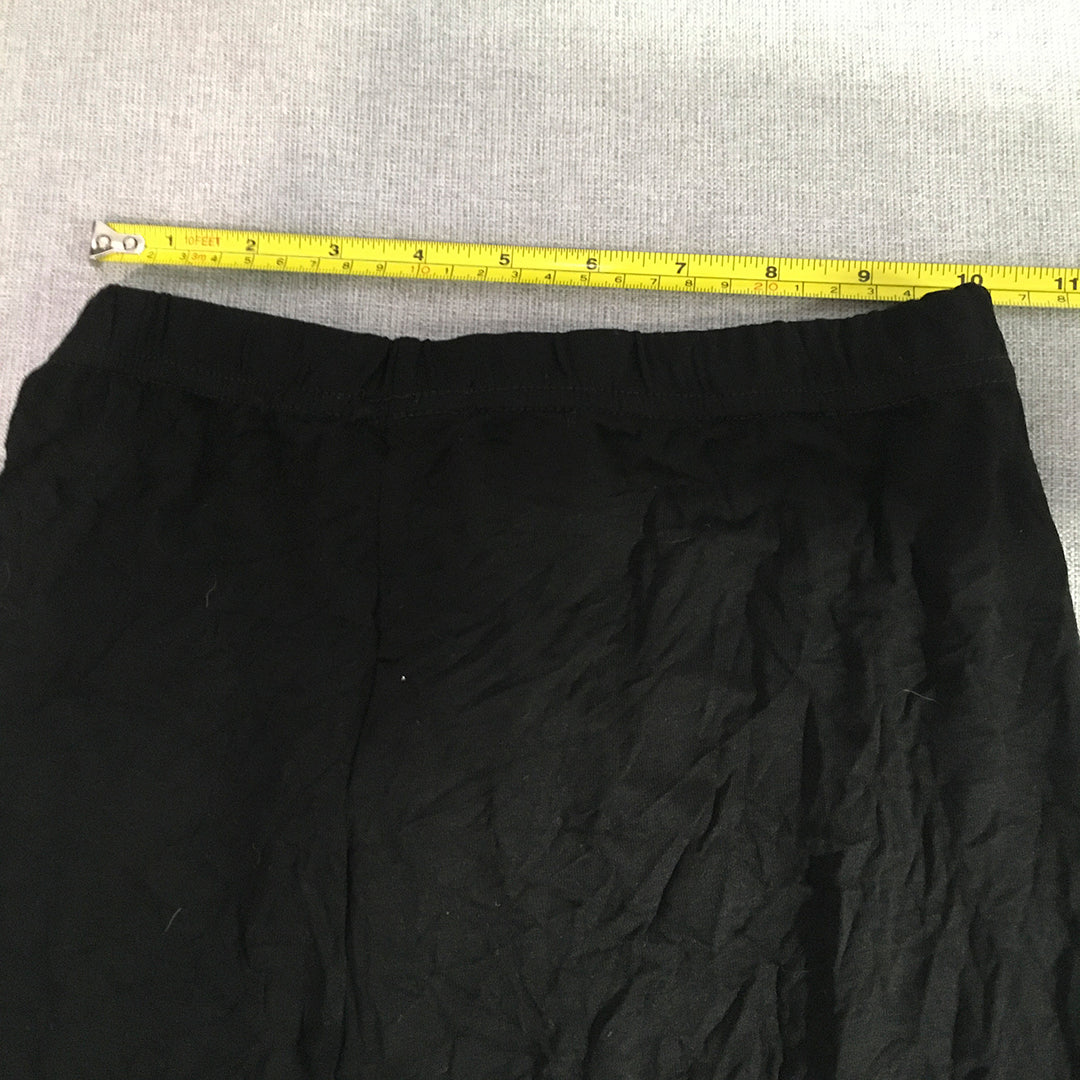 NEW Boohoo Womens Cycling Shorts Size 10 Black Stretch Fabric Bike