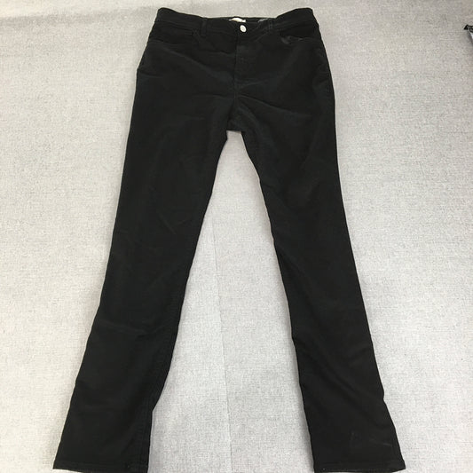 H&M Womens Skinny Jeans Size 14 Black Denim Dark Wash Stretch