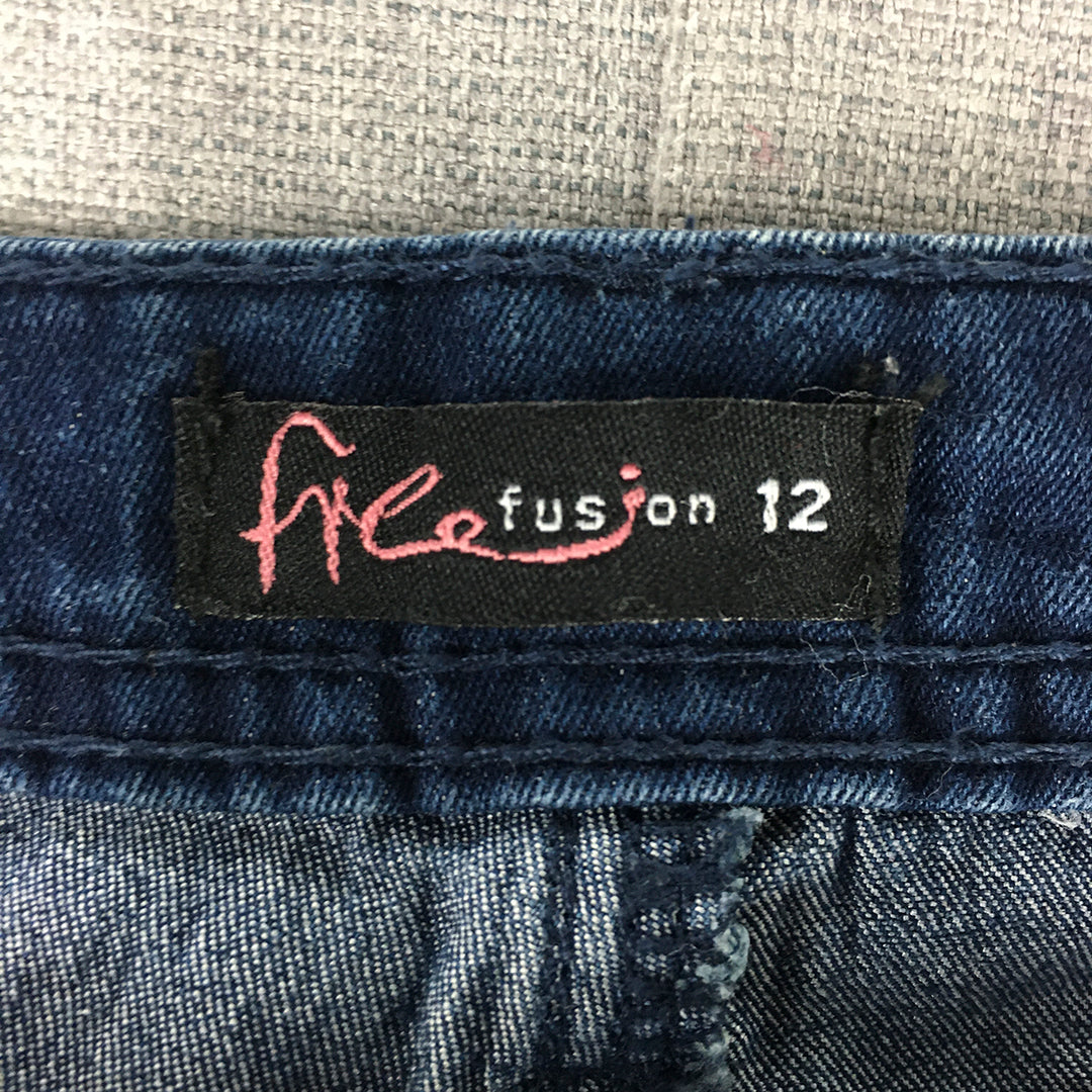 Free Fusion Womens Skinny Jeans Size 12 Blue Dark Wash Denim