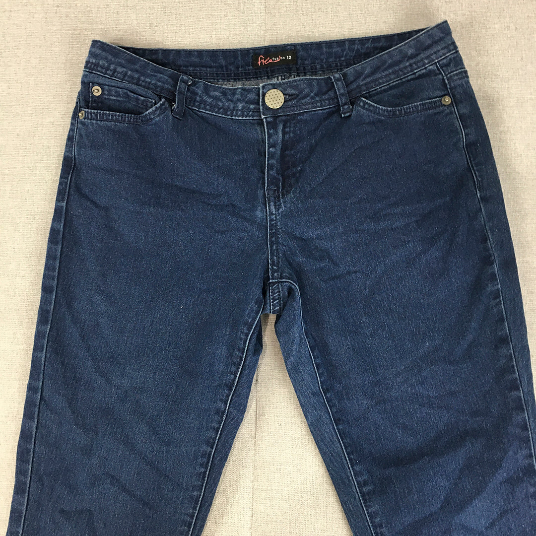 Free Fusion Womens Skinny Jeans Size 12 Blue Dark Wash Denim