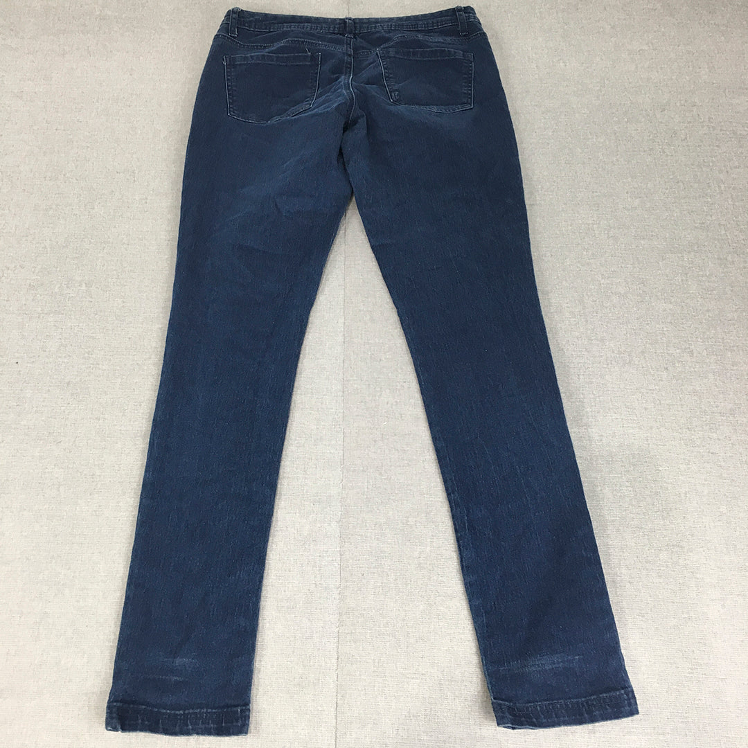 Free Fusion Womens Skinny Jeans Size 12 Blue Dark Wash Denim