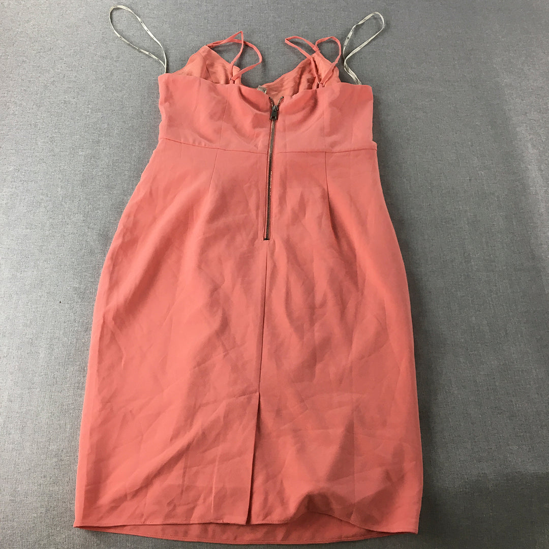 Forever 21 Womens Mini Dress Size M Pink Sleeveless Evening Event