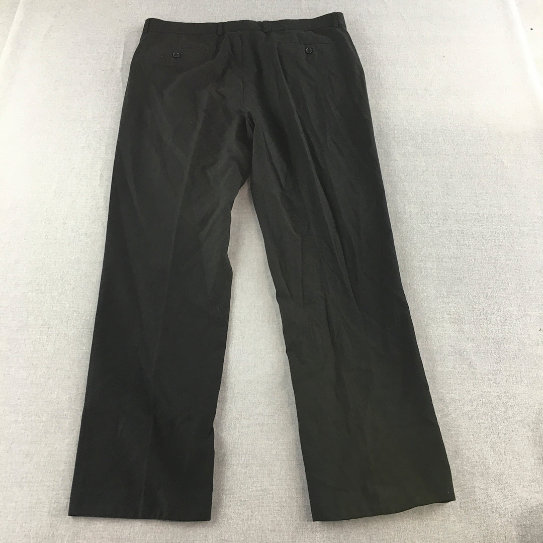 Burton Mens Dress Pants Size 38 Black Straight Leg Pockets Work Corporate