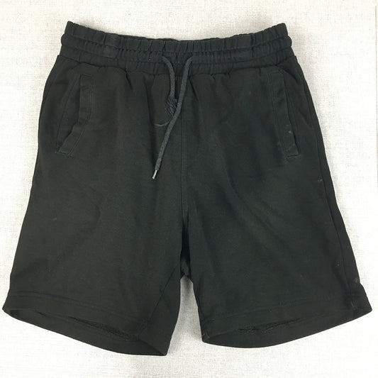 H&M Mens Shorts Size S Black Drawstring Mid Length Pockets