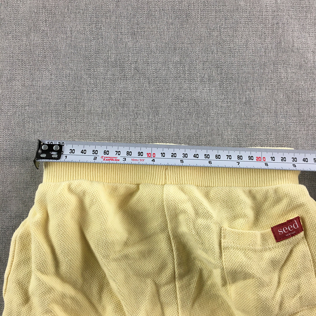 Seed Heritage Kids Girls Jogger Pants Size 3 Yellow Drawstring Pockets