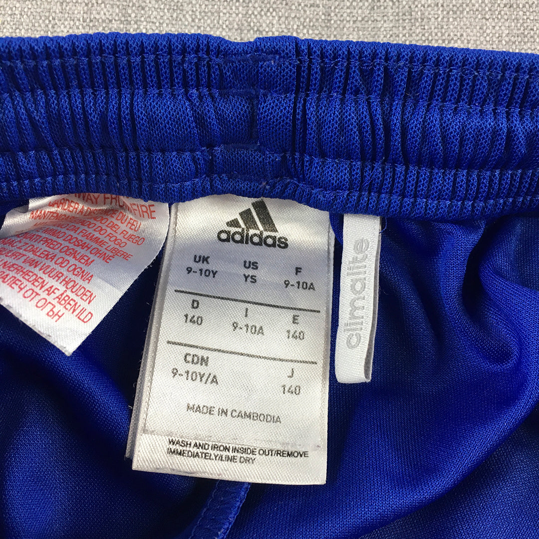 Adidas Kids Boys Shorts Youth Size S (9 - 10 Years) Blue Logo Athletic