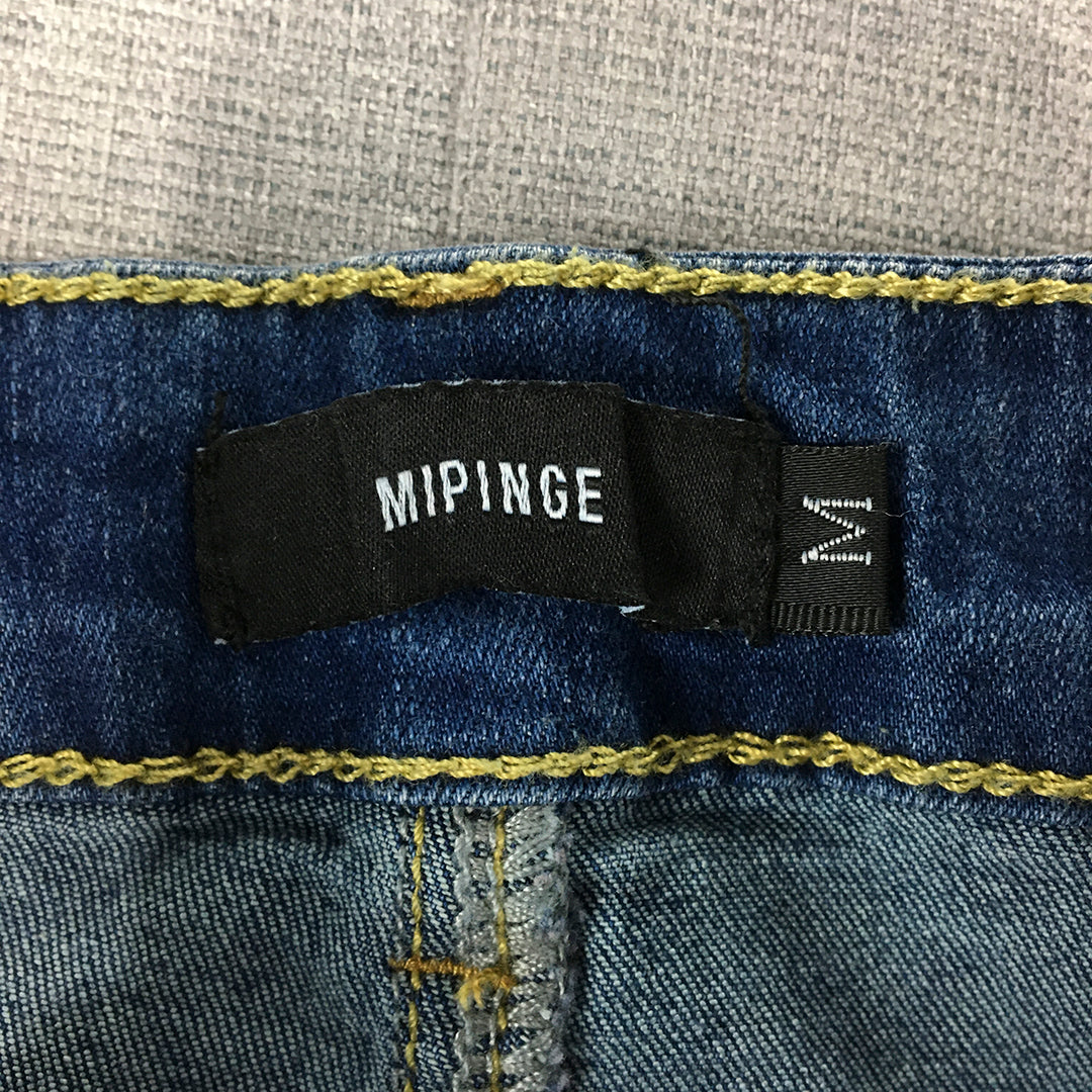 Mipinge Womens Skinny Jeans Size M Blue Cut & Sew Denim Gradient Fade