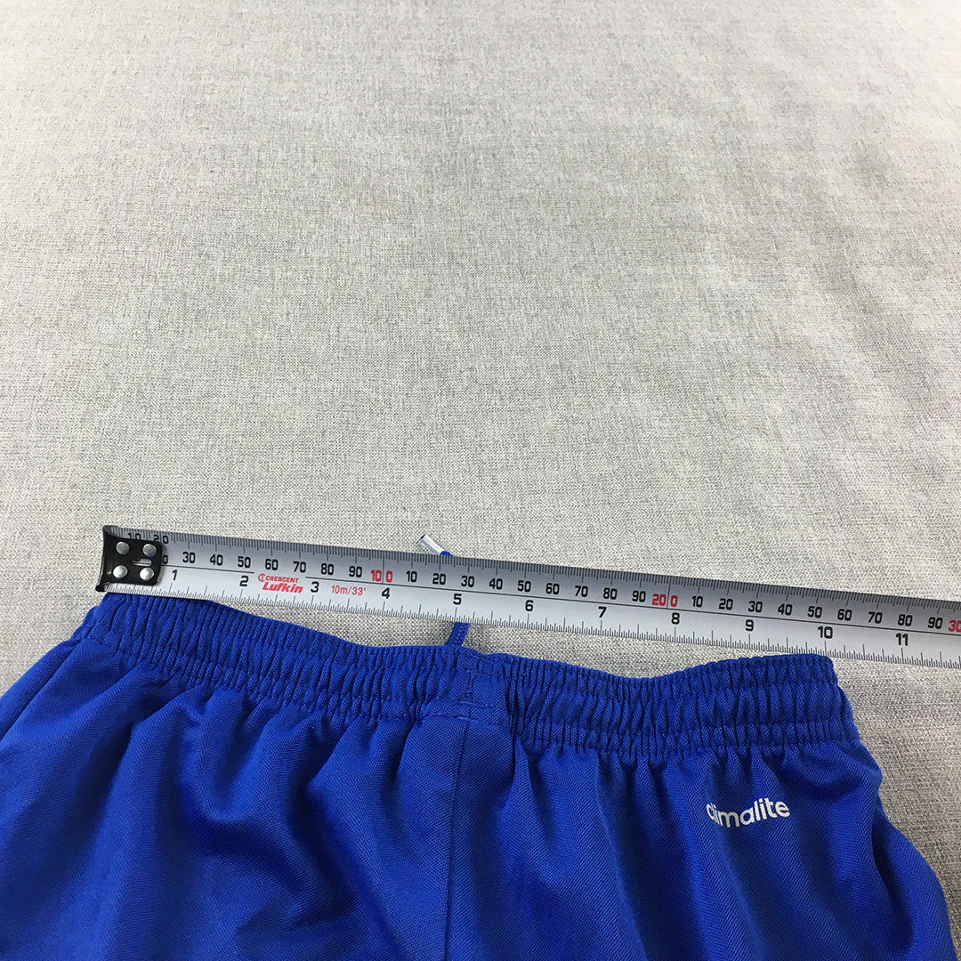 Adidas Kids Boys Shorts Youth Size S (9 - 10 Years) Blue Logo Athletic