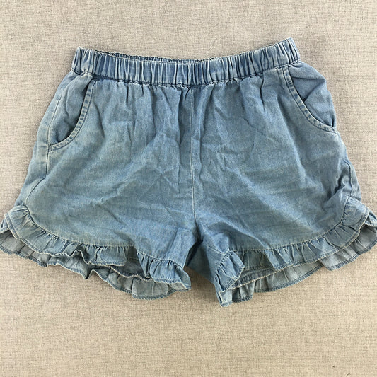 Seed Heritage Kids Girls Shorts Size 8 Blue Elastic Waist Pockets