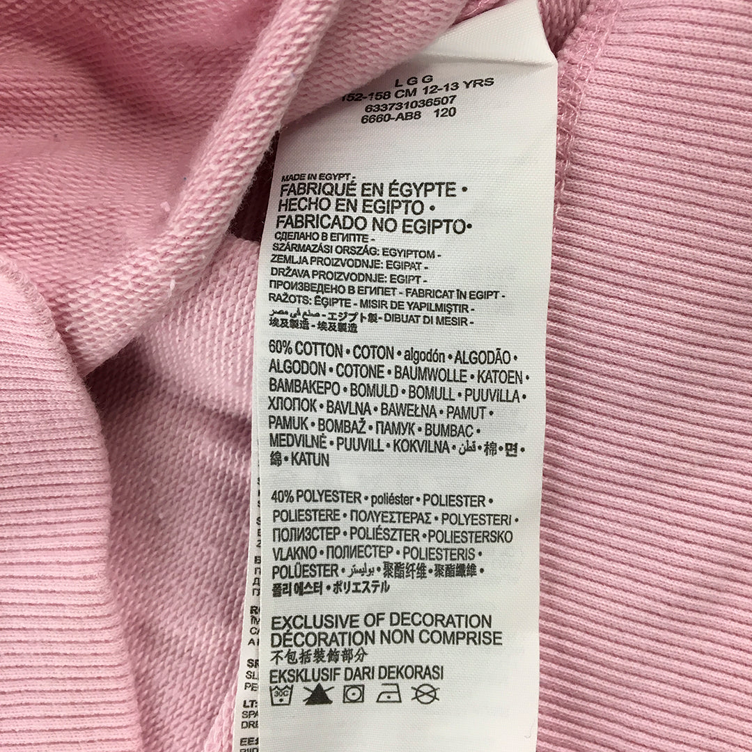 Levi's Kids Girls Sweater Youth Size L (12 - 13 Years) Pink Logo Jumper