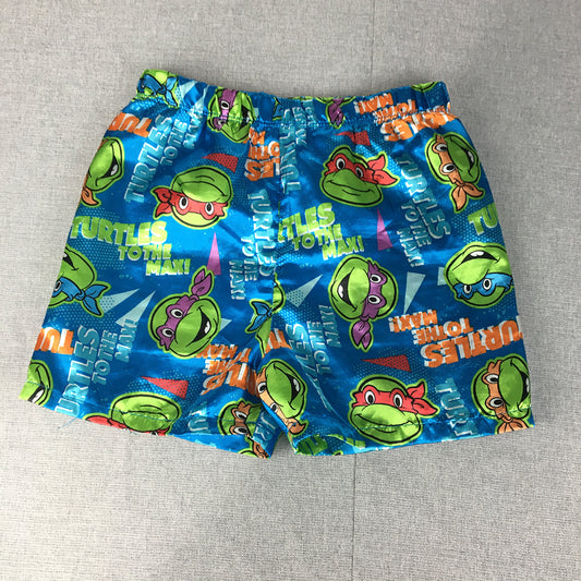 Teenage Mutant Ninja Turtles Kids Boys Sleep Shorts Size 8 Blue TMNT Pajama