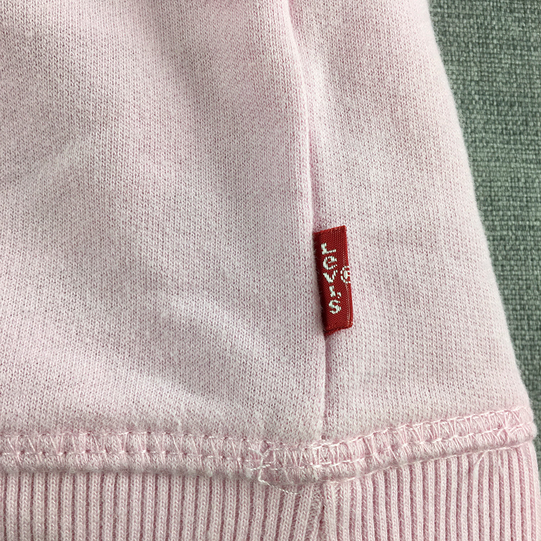 Levi's Kids Girls Sweater Youth Size L (12 - 13 Years) Pink Logo Jumper