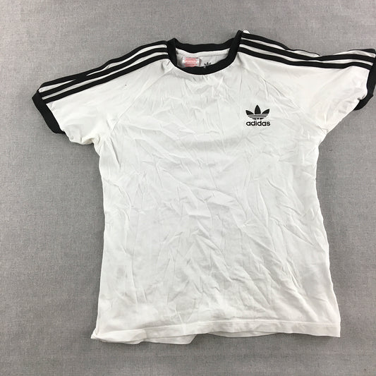 Adidas Kids Boys T-Shirt Youth Size L (13 - 14 Years) White Trefoil Logo Tee