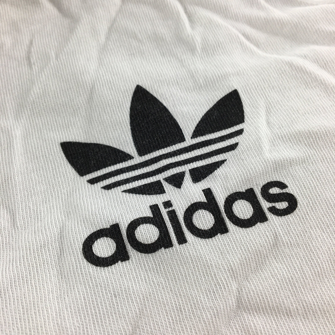 Adidas Kids Boys T-Shirt Youth Size L (13 - 14 Years) White Trefoil Logo Tee