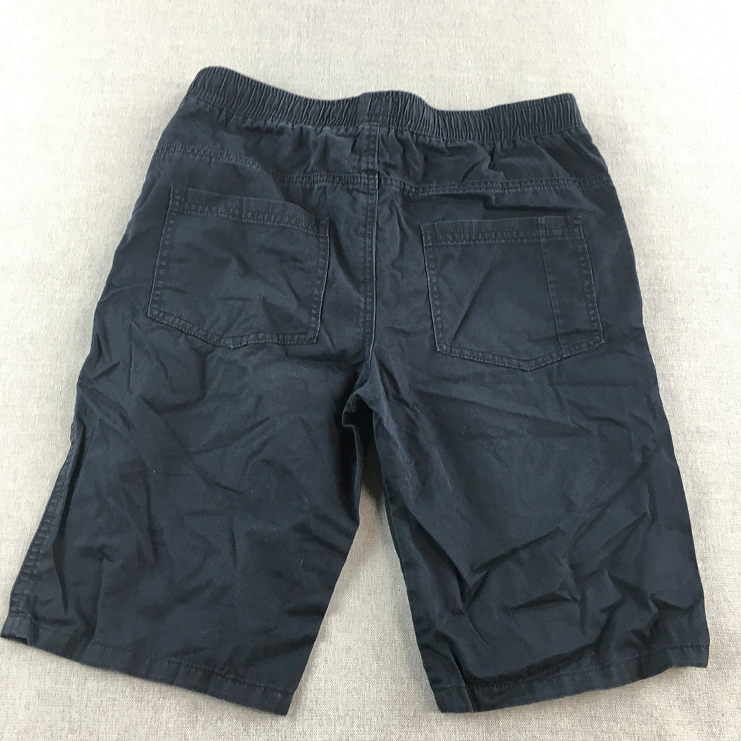 Witchery Kids Boys Shorts Size 14 Navy Blue Pockets Casual Drawstring