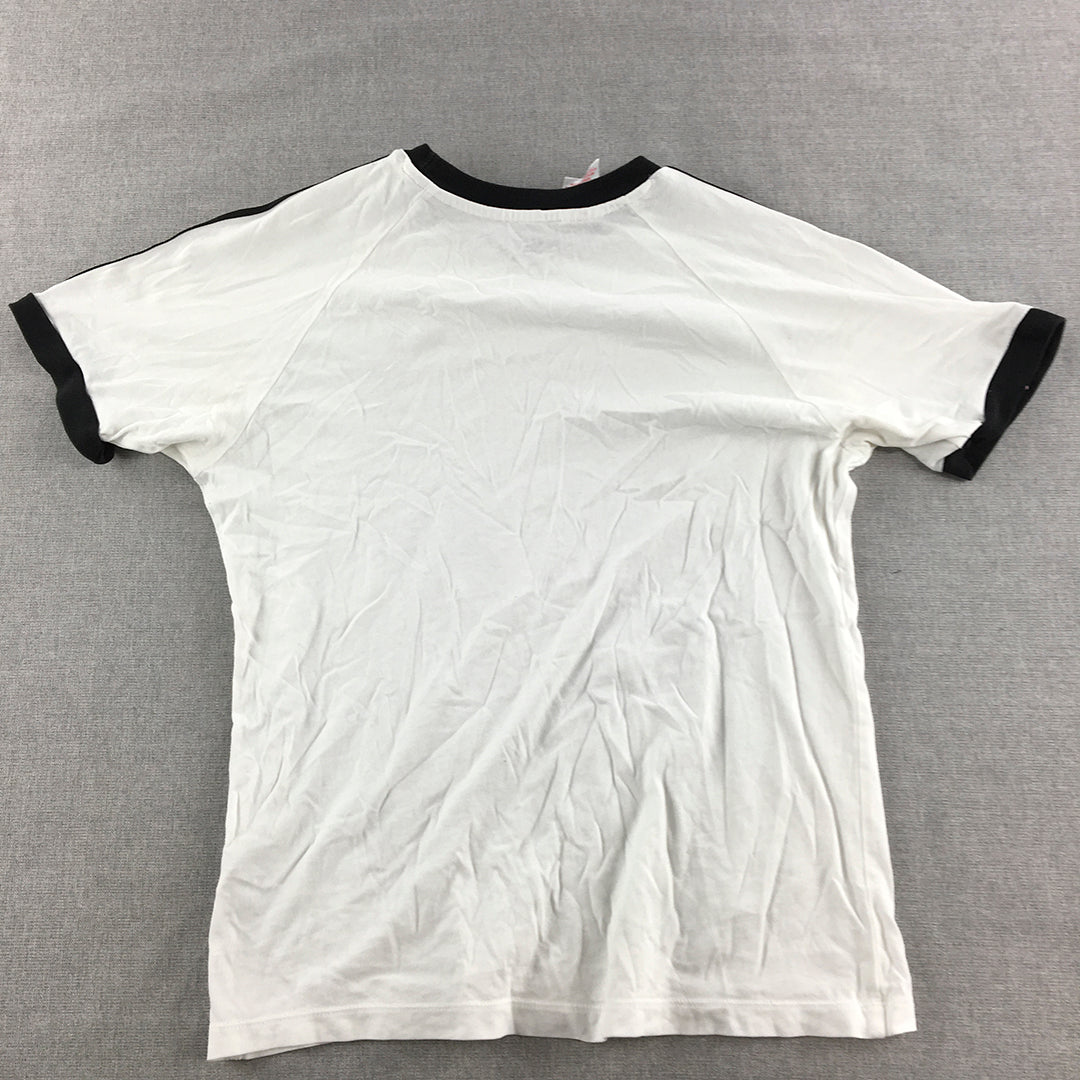 Adidas Kids Boys T-Shirt Youth Size L (13 - 14 Years) White Trefoil Logo Tee