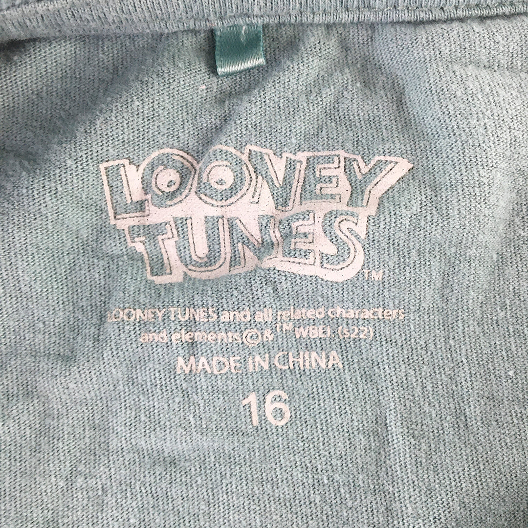 Looney Tunes Kids Girls T-Shirt Youth Size XL (16) Blue Buggs Bunny WB