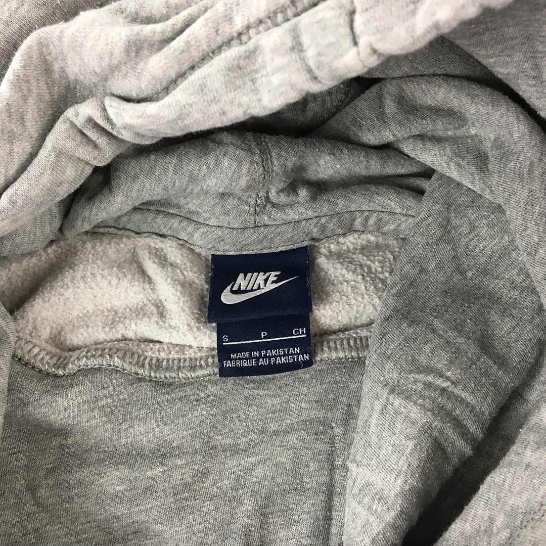 Nike Womens Hoodie Sweater Size S Grey Swoosh Logo Pockets Jumper