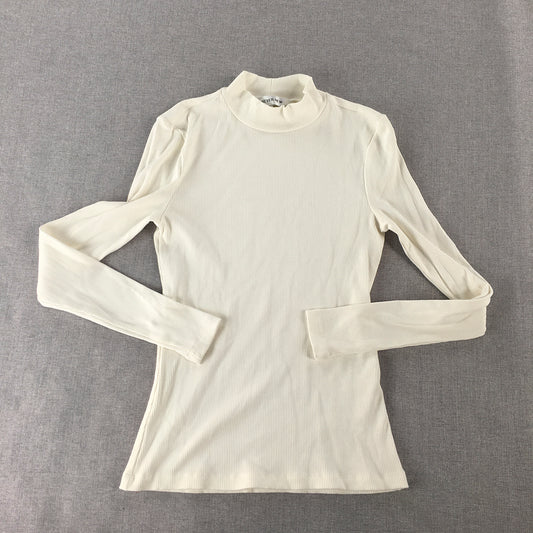 Forever New Womens Knit Sweater Size XS White Stretch Fabric Pullover Jumper