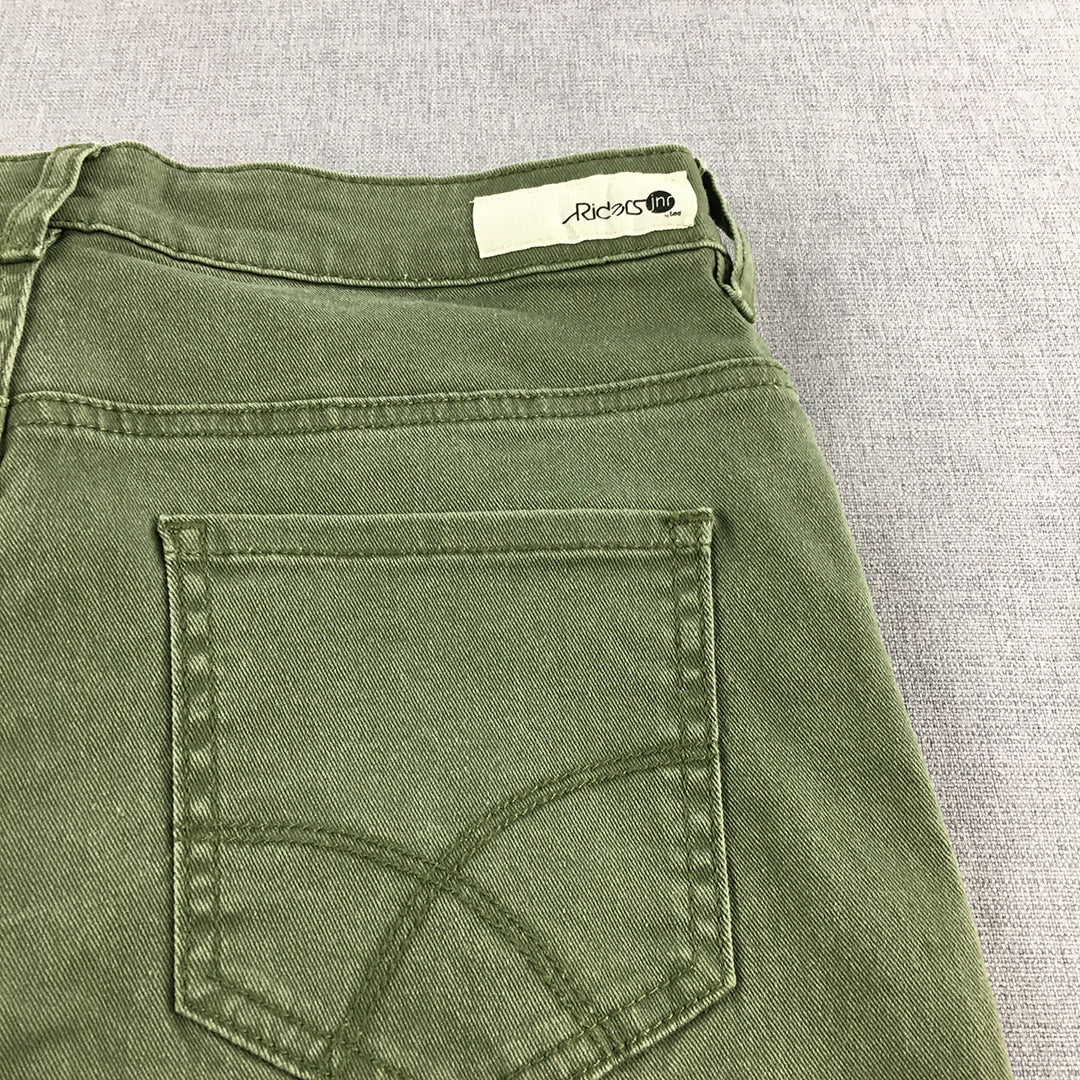 Lee Riders Jnr Kids Boys Denim Shorts Youth Size XL (16) Green Pockets