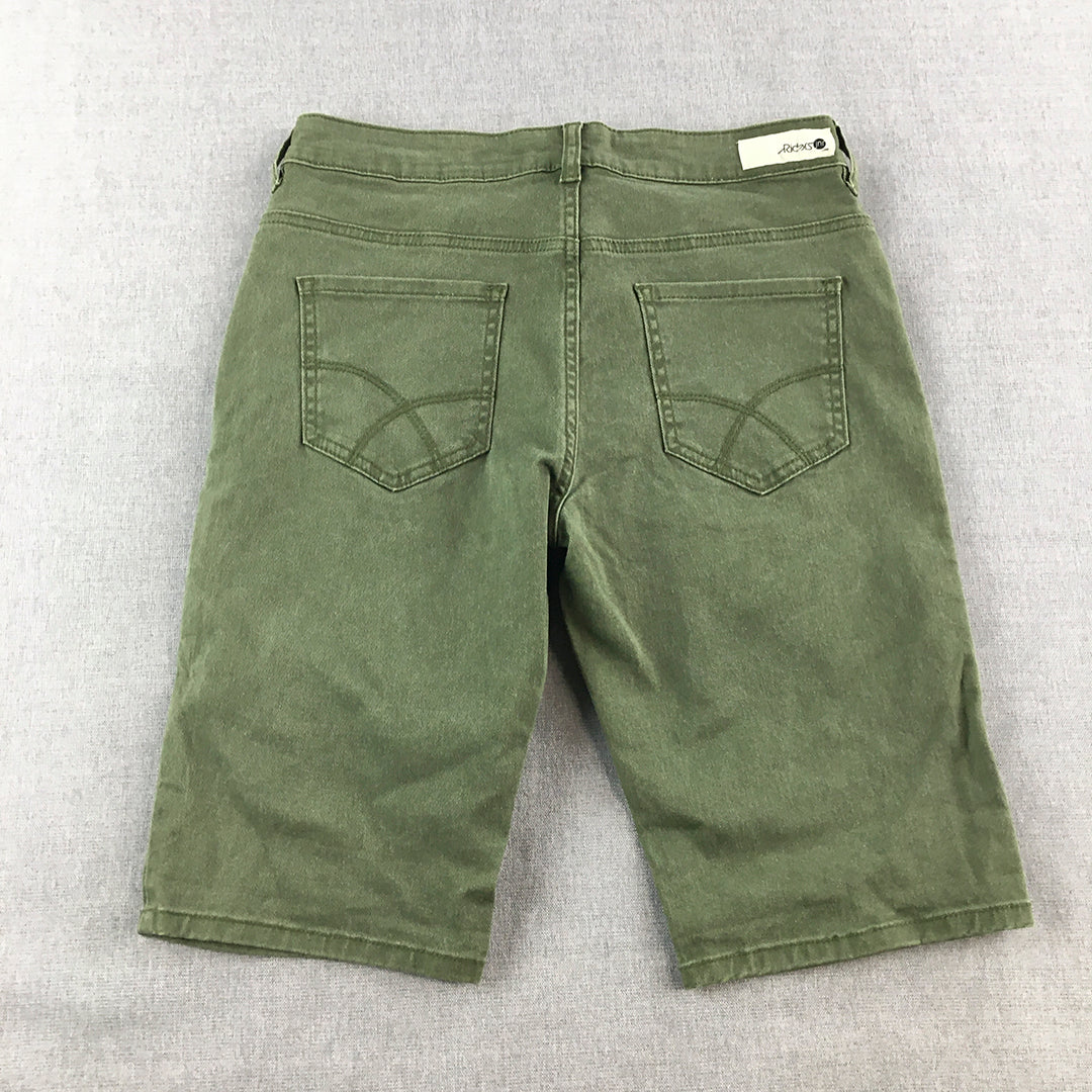 Lee Riders Jnr Kids Boys Denim Shorts Youth Size XL (16) Green Pockets