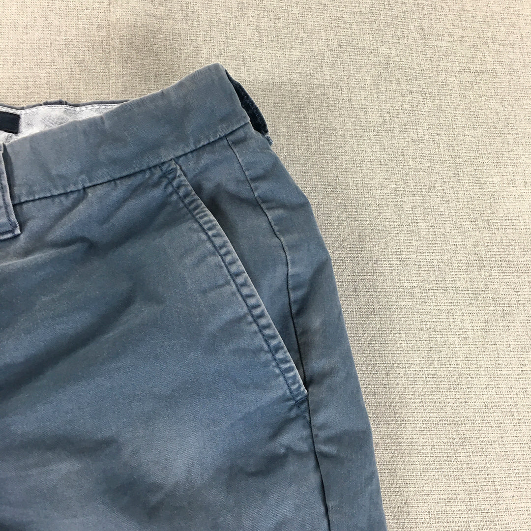 Tommy Hilfiger Mens Chino Pants Size 32 Slim Fit Blue Pockets Trousers