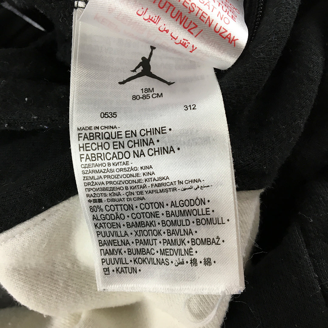 Nike Air Jordan Baby Toddler Bodysuit Size 18 Months Black White Jumpman