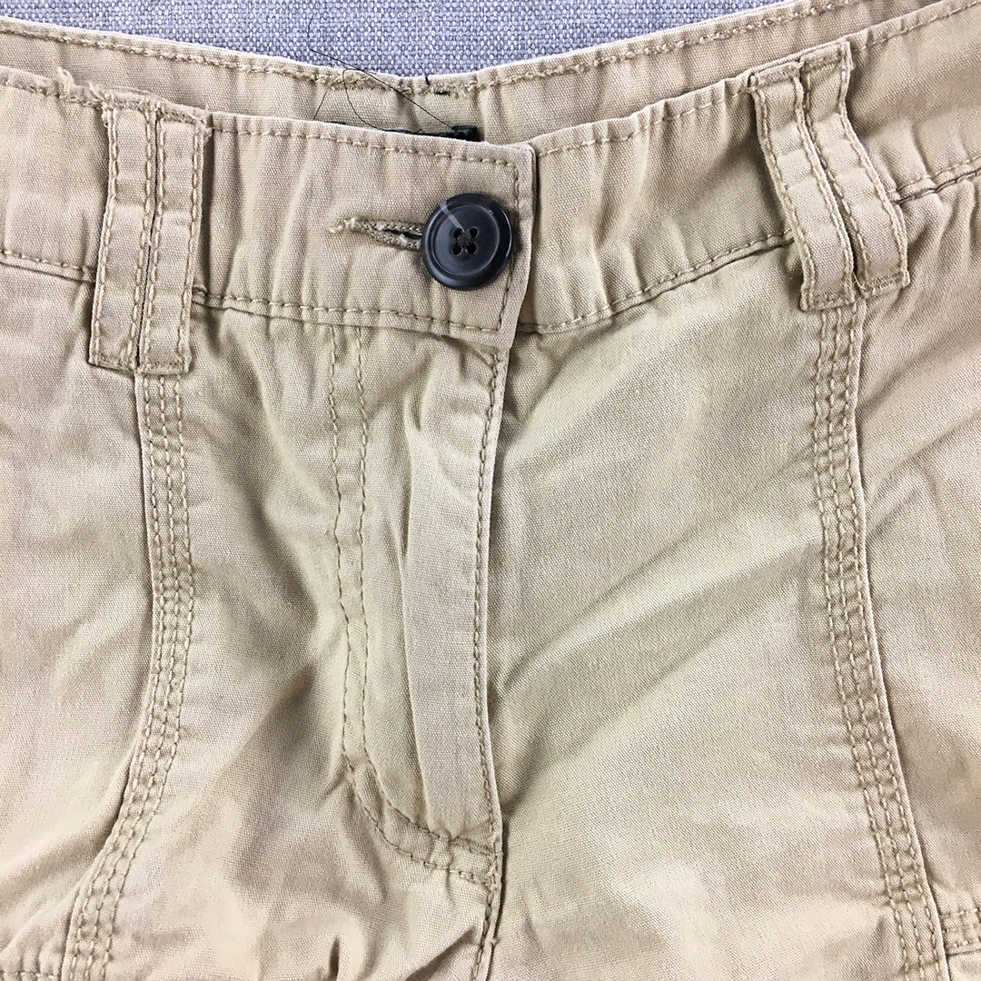 H&M Womens Shorts Size 4 Brown Pockets Bermuda