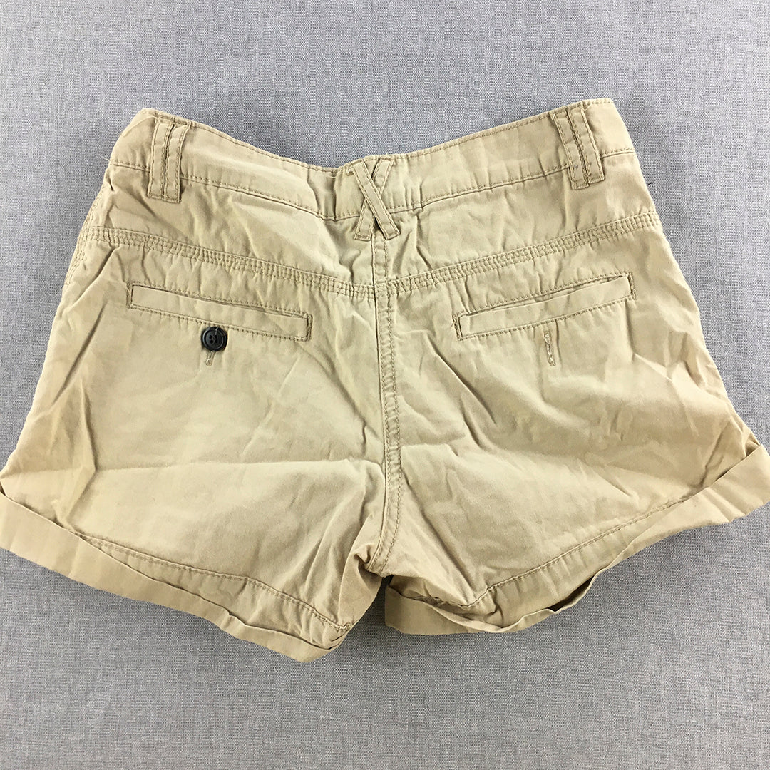 H&M Womens Shorts Size 4 Brown Pockets Bermuda