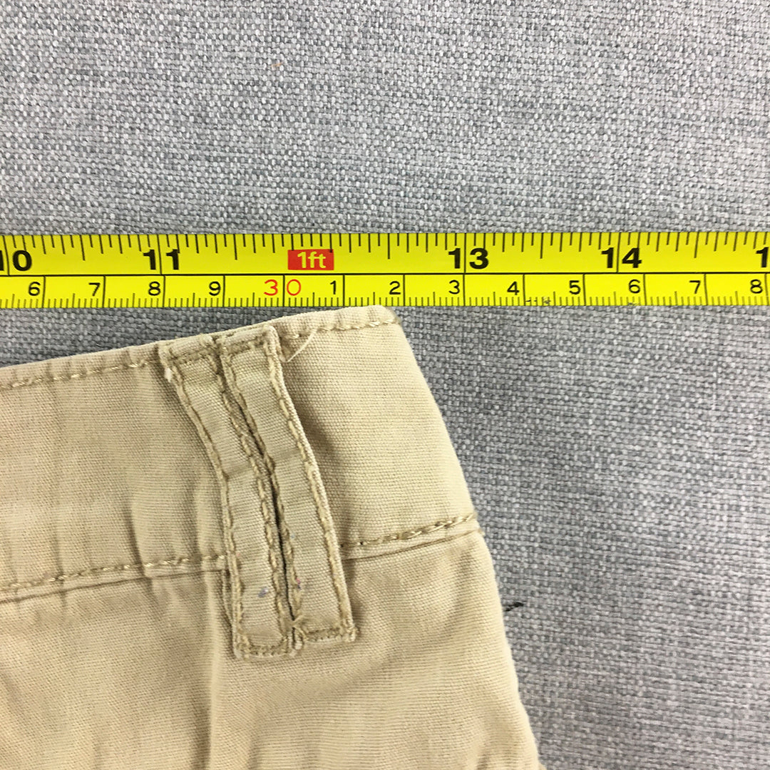 H&M Womens Shorts Size 4 Brown Pockets Bermuda