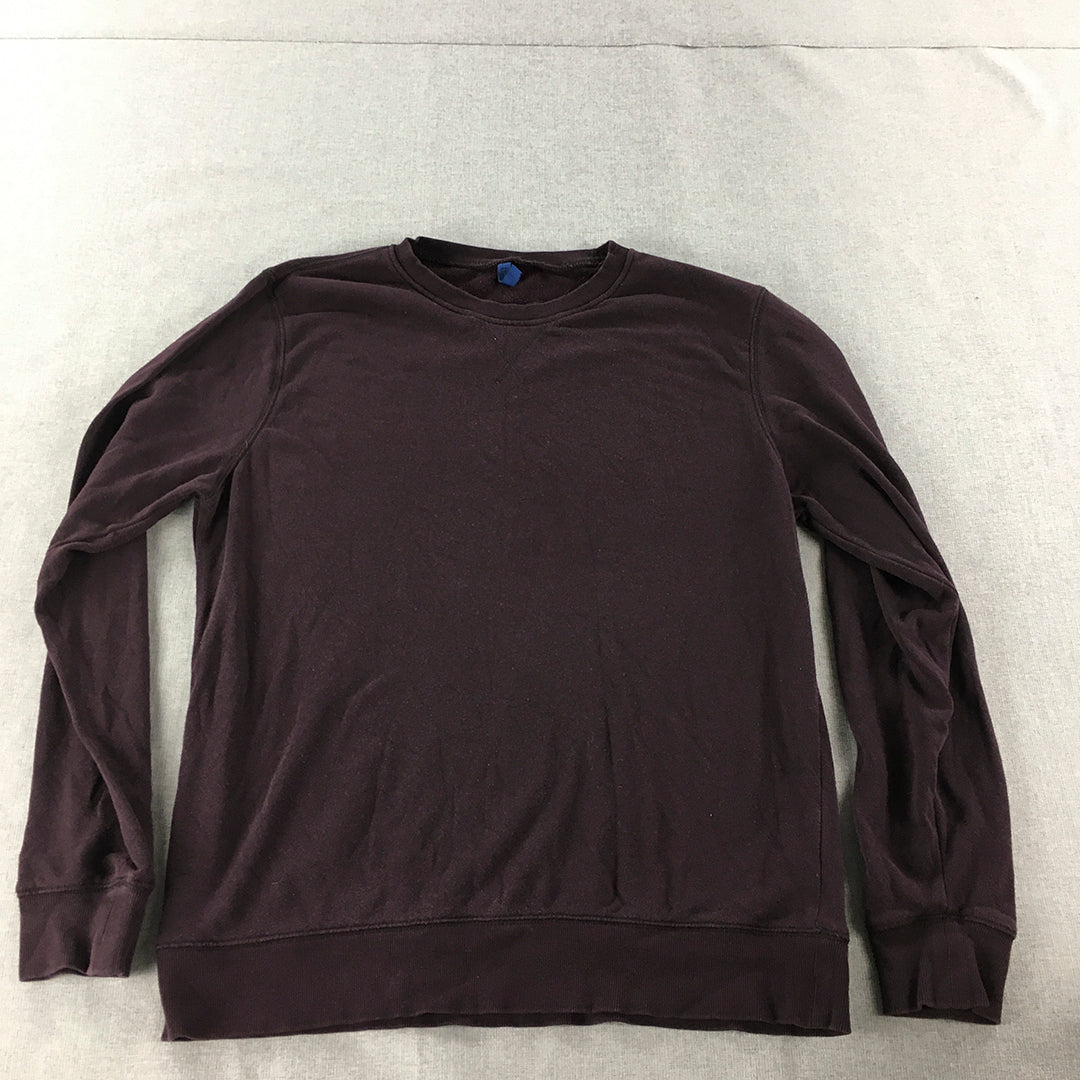 H&M Mens Sweater Size L Purple Crew Neck Pullover Jumper